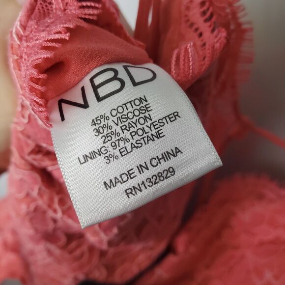 Revolve NBD Heaven on Earth Pink Lace Romper XS NWT - Picture 10 of 11